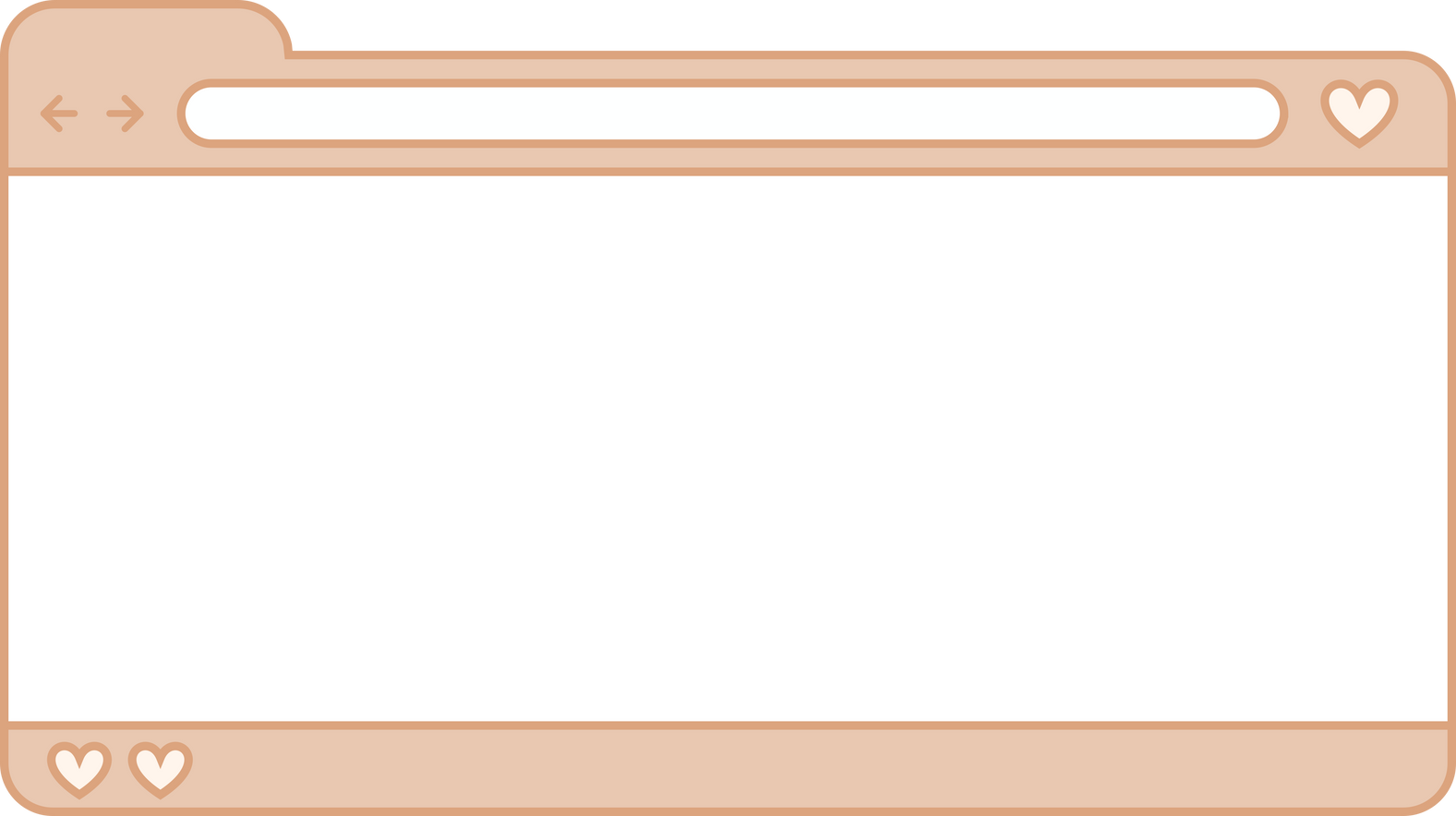 Brown Cute UI Browser, Cute Web Browser